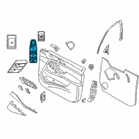OEM 2017 BMW 540i xDrive Door Window Switch Diagram - 61-31-6-832-729