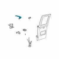 OEM 2000 Dodge Ram 3500 Van Handle-Exterior Door Diagram - 55075654