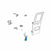 OEM 1997 Dodge B2500 Door Latch Assembly Left Diagram - 55346795