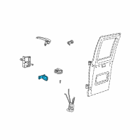 OEM 1994 Dodge B250 Interior Door Handle Diagram - 3729159