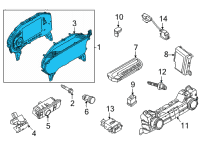 OEM 2022 Ford Bronco INSTRUMENT CLUSTER Diagram - M2DZ-10849-A