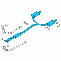 OEM 2013 Ford Flex Muffler & Pipe Diagram - DA8Z-5230-A