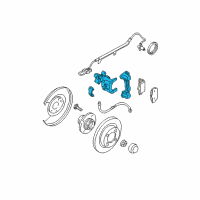 OEM 2004 Nissan Sentra CALIPER Assembly-Rear RH, W/O Pads Or SHIMS Diagram - 44001-8N70A