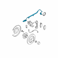 OEM 2003 Nissan Sentra Sensor Assembly Anti SKID, Rear Diagram - 47901-6M060