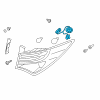 OEM Hyundai Santa Fe Sport Rear Combination Holder & Wiring, Exterior Diagram - 92480-4Z000