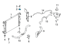 OEM Nissan Versa Mounting-Rubber, Radiator Upper Diagram - 21506-00Q0A
