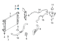 OEM 2020 Nissan Versa Mounting-Rubber, Radiator Upper Diagram - 21506-00Q0A