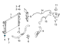 OEM 2022 Nissan Sentra Mounting-Rubber, Radiator Upper Diagram - 21506-00Q0B