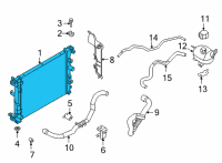 OEM Nissan Versa Radiator Assy Diagram - 21410-5RB0A