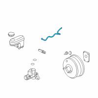 OEM 2010 Saturn Vue Hose, Power Brake Booster Vacuum Diagram - 25902591