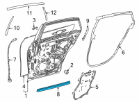 OEM Toyota Mirai Lower Weatherstrip Diagram - 67887-62020