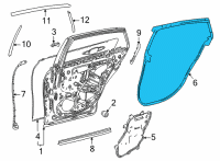 OEM 2021 Toyota Mirai Door Weatherstrip Diagram - 67872-62020