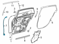 OEM 2021 Toyota Mirai Front Weatherstrip Diagram - 67896-62020