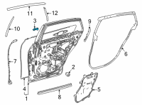 OEM Toyota Mirai Door Shell Seal Diagram - 67845-62010