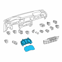 OEM 2017 Toyota Tacoma Cluster Assembly Diagram - 83800-04F00-RP