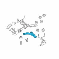 OEM Oldsmobile Aurora Front Lower Control Arm Assembly Diagram - 25660353