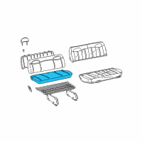 OEM 2000 Chevrolet Express 3500 PAD, Seat Cushion Diagram - 12387632
