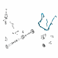 OEM 2000 Nissan Frontier Hose & Tube Set-Power Steering Diagram - 49710-7B410