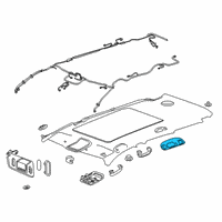 OEM 2021 Chevrolet Blazer Reading Lamp Assembly Diagram - 84309967