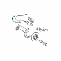 OEM 2003 Lincoln Navigator Brake Hose Diagram - 6L1Z-2078-AA