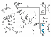 OEM 2021 Ford Police Interceptor Utility Lower Hinge Diagram - CJ5Z-7822811-B