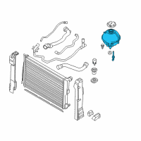 OEM 2016 BMW X3 Engine Coolant Reservoir Diagram - 17-13-8-616-418