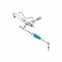 OEM Chevrolet Silverado 1500 HD Classic Boot Kit, Steering Gear (Rack) Diagram - 26076545