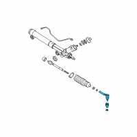 OEM 2003 GMC Sierra 2500 Outer Tie Rod Diagram - 26076544