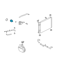 OEM Ford Escort Thermostat Diagram - KU2Z-8575-A