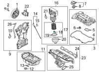 OEM Hyundai Santa Fe Plug Assembly-Drain Diagram - 26332-2J000