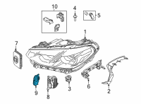 OEM 2022 BMW X3 LED MODULE HIGH LEFT Diagram - 63-11-5-A0E-623