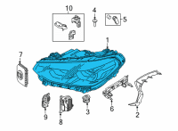 OEM BMW X3 HEADLIGHT, LED, AHL, LEFT Diagram - 63-11-5-A0E-601