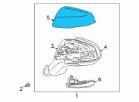 OEM 2022 Toyota Highlander Mirror Cover Diagram - 87945-0E070-A1