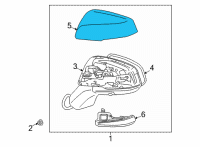 OEM Toyota Corolla Cross Mirror Cover Diagram - 87915-0A030