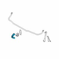 OEM 2010 BMW M5 Suspension Stabilizer Bar Bracket Front Diagram - 31-35-2-283-190