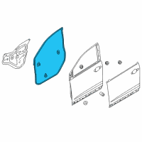 OEM Honda CR-V Weatherstrip, R FR Door Diagram - 72310-T1W-A11