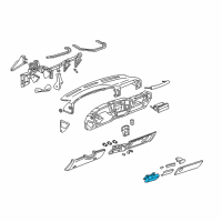 OEM 2000 Chevrolet Silverado 2500 Holder Asm-Instrument Panel Cup *Graphite Diagram - 15753266
