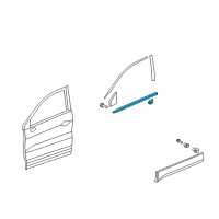 OEM 2009 Acura RDX Molding Assembly, Left Front Door Diagram - 72450-STK-A01