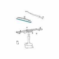 OEM 2001 Hyundai Sonata Wiper Blade Rubber Assembly(Passenger) Diagram - 98361-38000