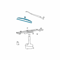 OEM 2003 Hyundai XG350 Wiper Blade Diagram - 9835026600