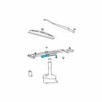 OEM 2001 Hyundai XG300 Windshield Wiper Motor Assembly Diagram - 98110-38200