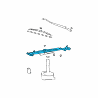 OEM 2000 Hyundai Sonata Link Assembly-Windshield Wiper Motor Diagram - 98150-38000