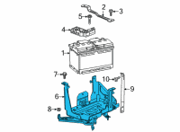 OEM 2022 GMC Sierra 3500 HD Battery Tray Diagram - 84610685