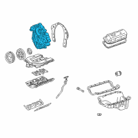 OEM Pontiac Firebird Cover Asm-Engine Front Diagram - 10151670