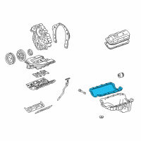 OEM 1989 Chevrolet Beretta Gasket-Oil Pan Diagram - 14090535