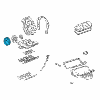 OEM 1994 Pontiac Firebird Pulley Asm-Crankshaft Diagram - 14100594