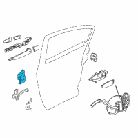 OEM 2020 Infiniti QX60 Hinge Rear Door Up Diagram - 82400-9AM0A