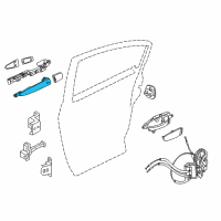 OEM 2021 Nissan Maxima Grip Outside Handle Right Diagram - 82640-4RA0A