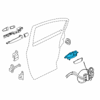 OEM 2018 Nissan Maxima Door Inside Handle Assembly Right Diagram - 80670-4RA0B