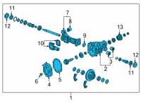 OEM 2022 Cadillac Escalade ESV Differential Assembly Diagram - 84958558